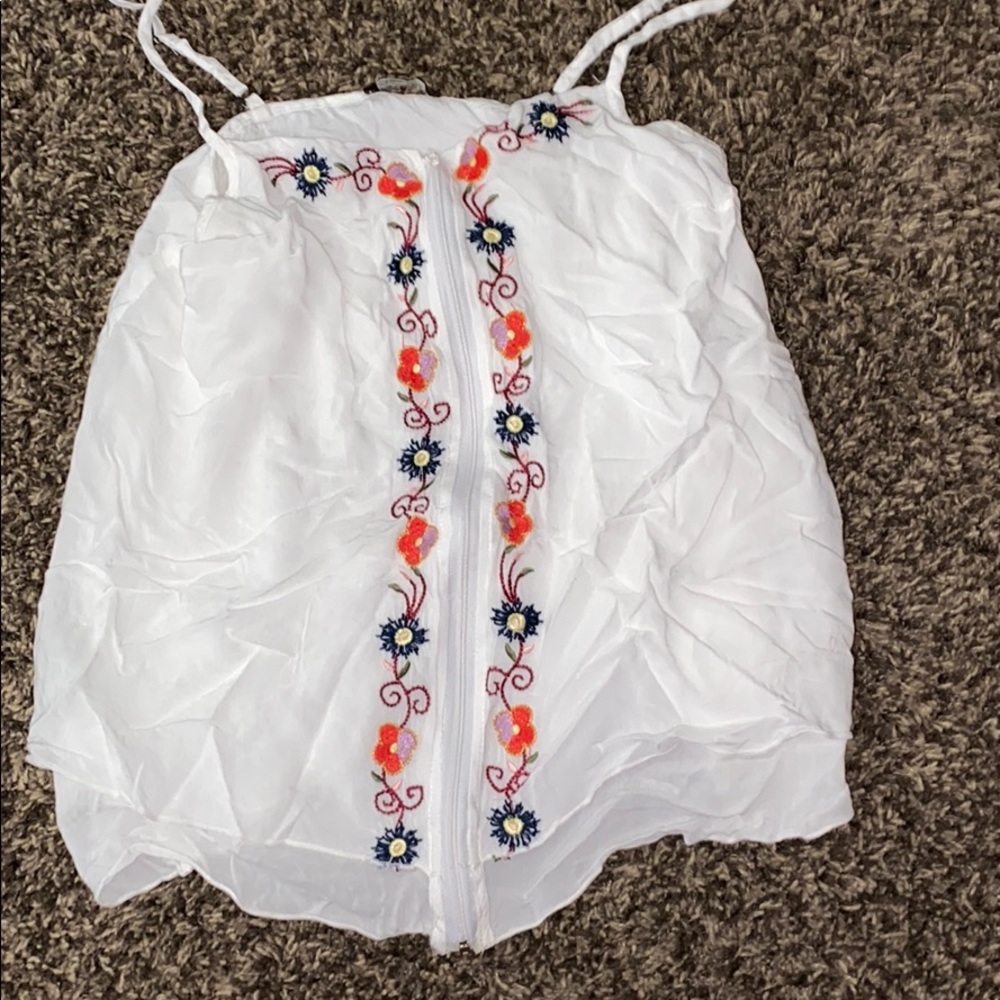Zip up tank top